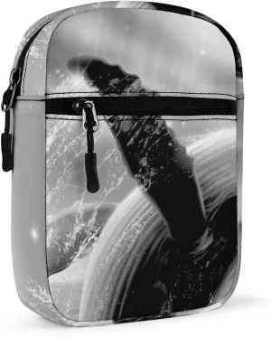 Killer Whale Jump Out Of Water Black White Galaxy Adjustable Fanny Waist Pack Pouch, Waterproof Crossbody Runners Bag Wallet for Gym Hiking Fitness Women Men 6.1 x 2.2 x 7.9 inch