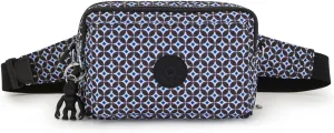 Kipling Womens Abanu Multi Bag, Lightweight, Adjustable Nylon Waist Pack With Multi-compartment Zip Pockets Crossbody Bag, Blackish Tile, 7.5 L X 5 H X 3.25 D US