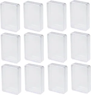 Kisangel 12pcs Boxes Transparent Plastic Box Deck Storage Trading Playing Poker Clear Card Holding Case Organizer
