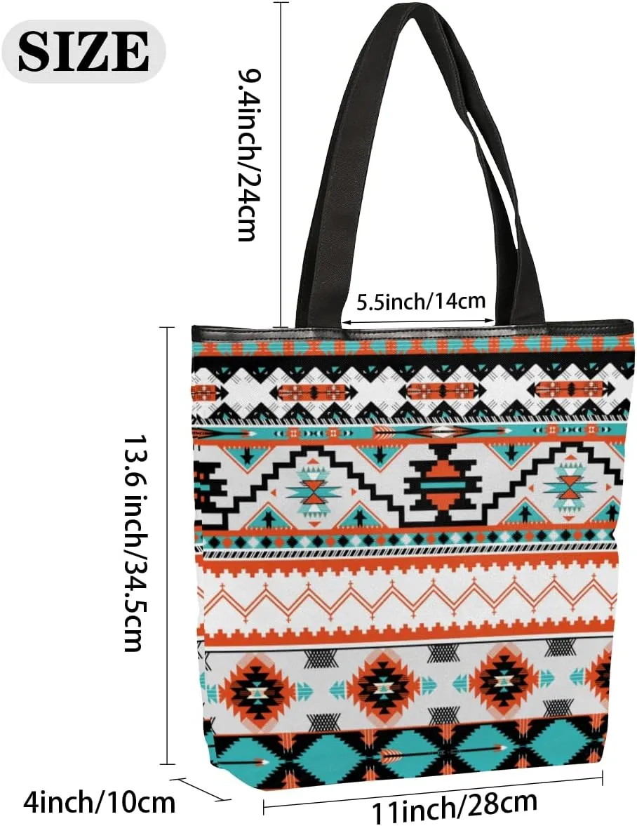 KOBLEN Canvas Tote Bag Reusable Grocery Bags Travel Storage Handbag with Zipper