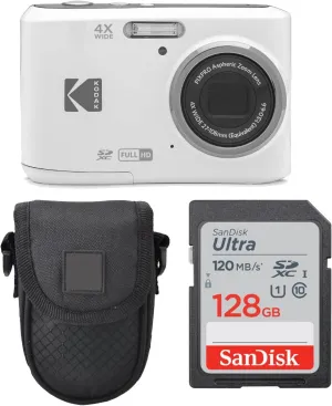 Kodak PIXPRO FZ45 Digital Camera   Point & Shoot Camera Case   Sandisk 128GB SDXC Memory Card