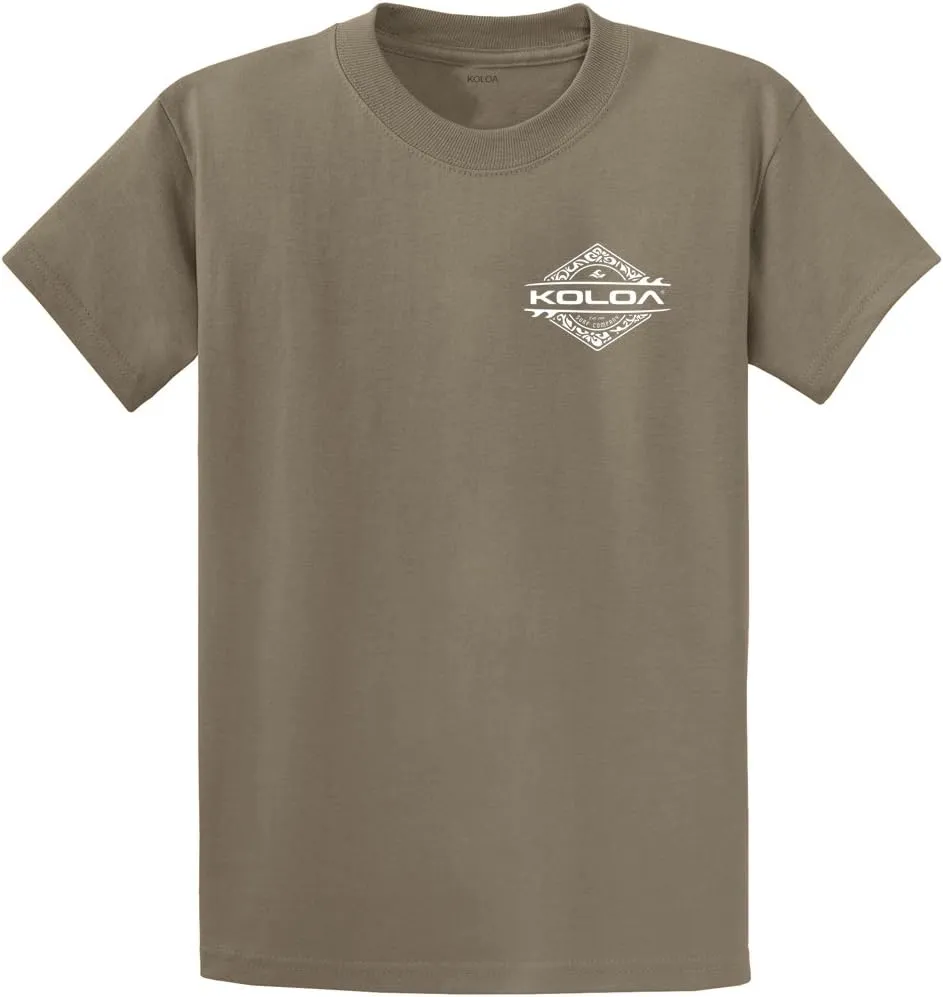 Koloa Surf Diamond Thruster Surfboards Logo Cotton T-Shirts in Reg, Big and Tall