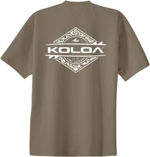 Koloa Surf Diamond Thruster Surfboards Logo Cotton T-Shirts in Reg, Big and Tall