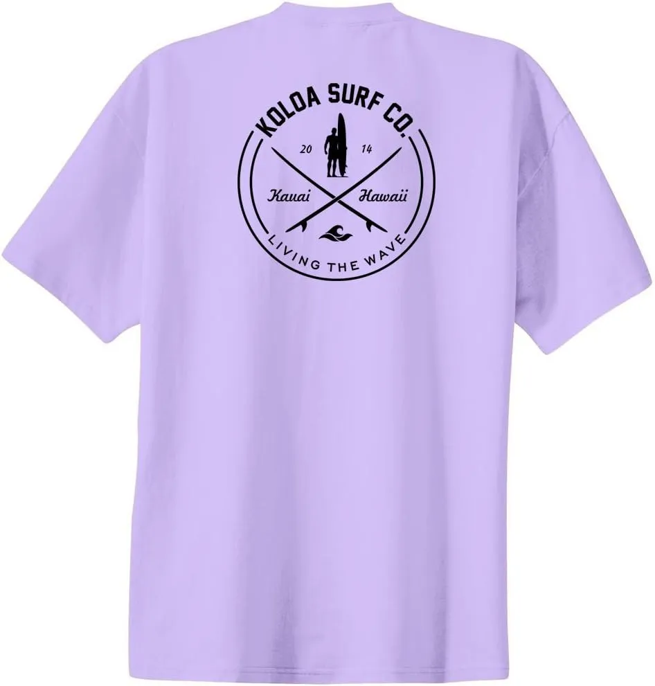 Koloa Surf Looking for Waves Logo Heavy Cotton Tees in Reg, Big and Tall