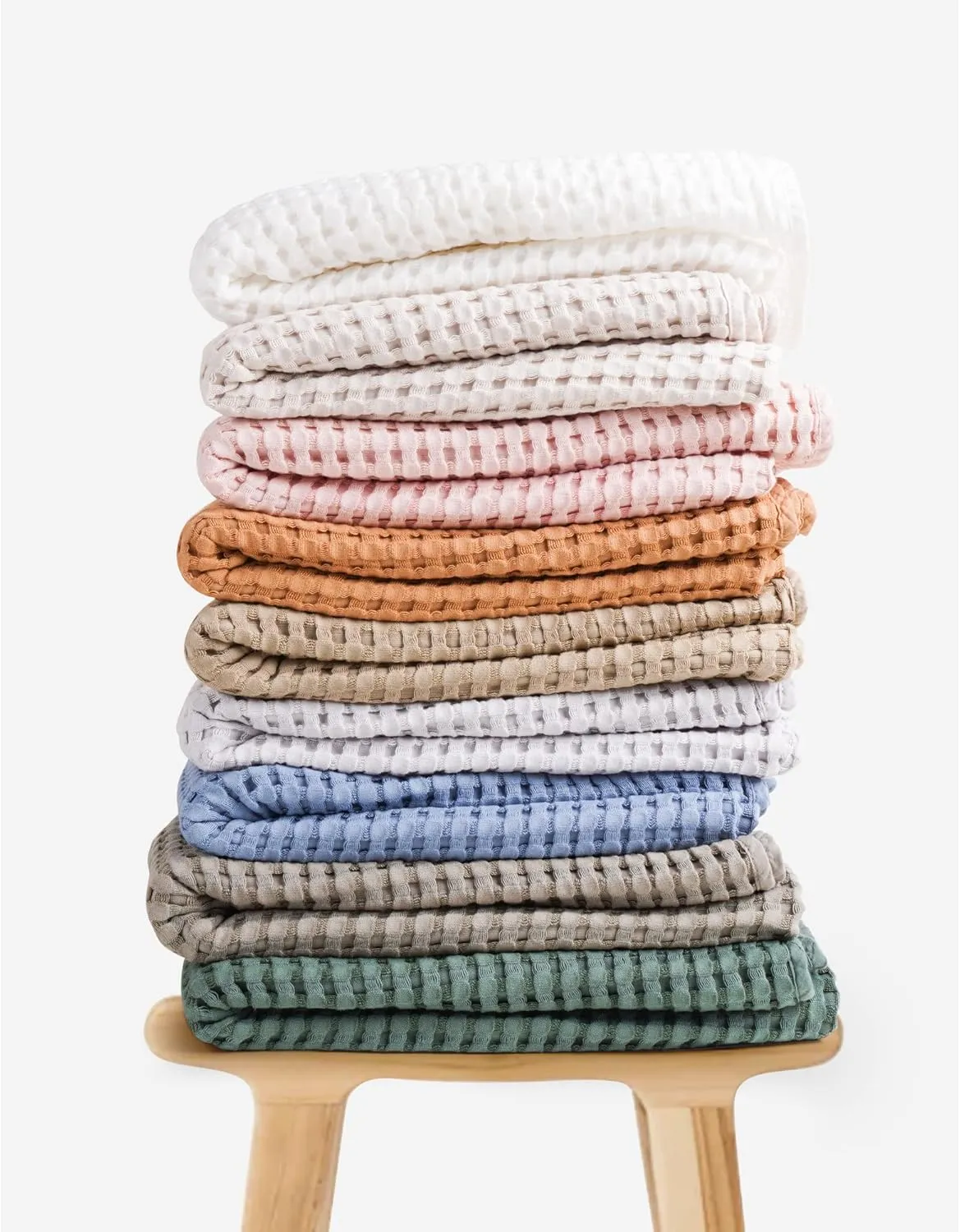 Konssy Waffle Baby Blanket - Soft & Cozy Nursery Swaddle Blanket, Lightweight Toddler Throw for Boys & Girls, Ideal for Wrapping(Brown)