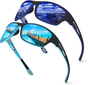 KUGUAOK Polarized Sports Sunglasses for Men Driving Cycling Fishing Sun Glasses 100% UV Protection Goggles
