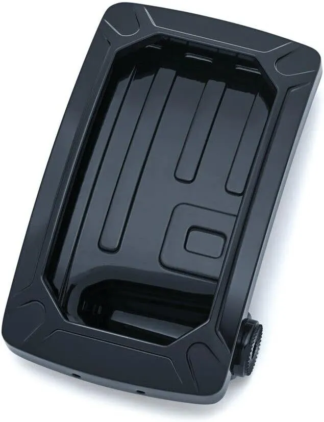 Kuryakyn 3191 Motorcycle Accent Accessory: Nova Curved License Plate Holder and Frame with Wraparound LED Illumination Lighting, Vertical Side Mount, Gloss Black