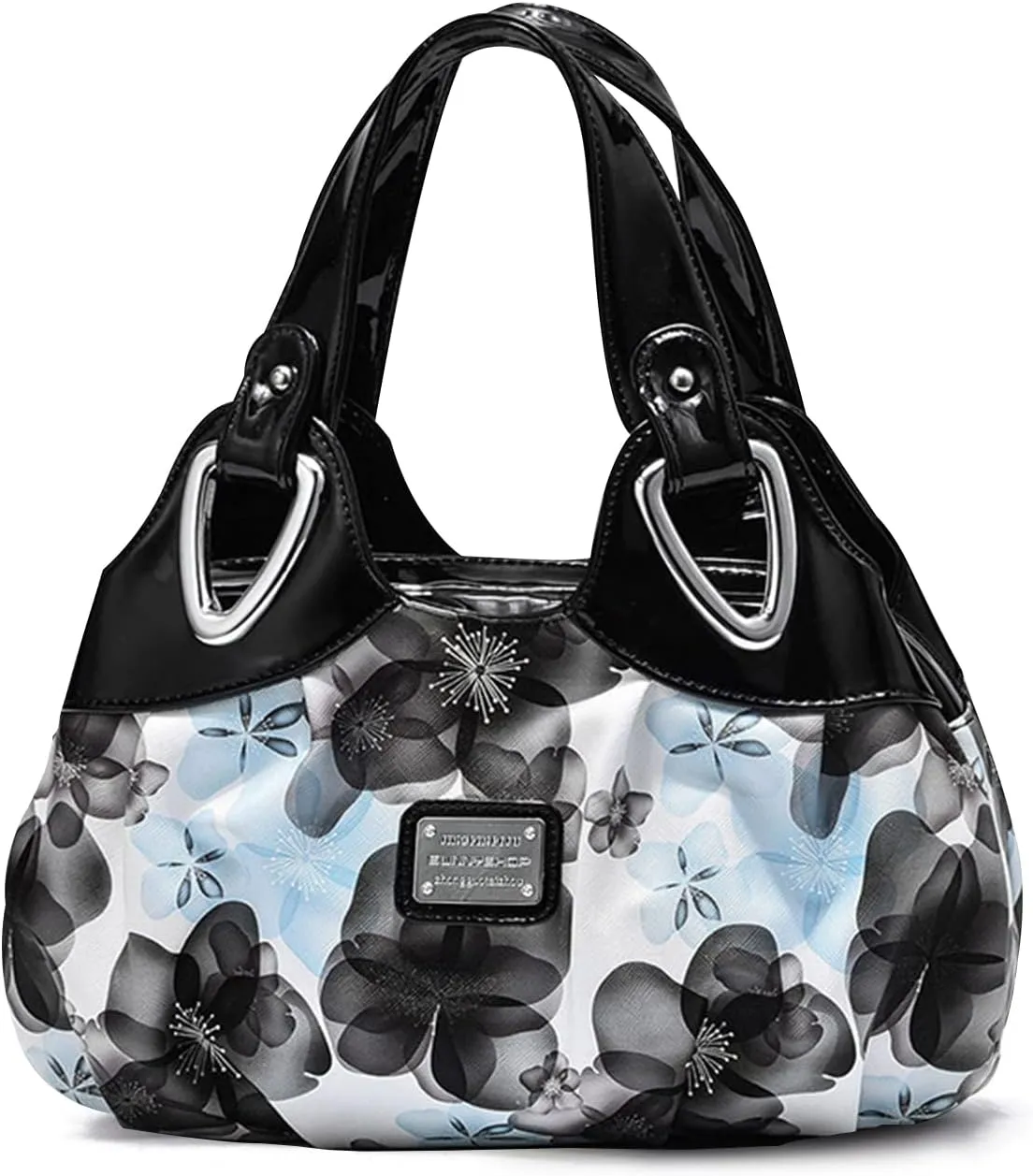 Ladies Fashion Handbags Elegant Top-handle Bags for Women Floral Shoulder Bags PU Leather