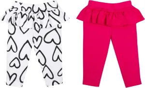 Lamaze Baby Girls' Pull on Peplum Ruffle 2 Pack Leggings