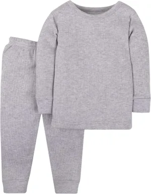 Lamaze Baby Girls' Super Combed Natural Cotton Thermal Long Johns, 2 Piece
