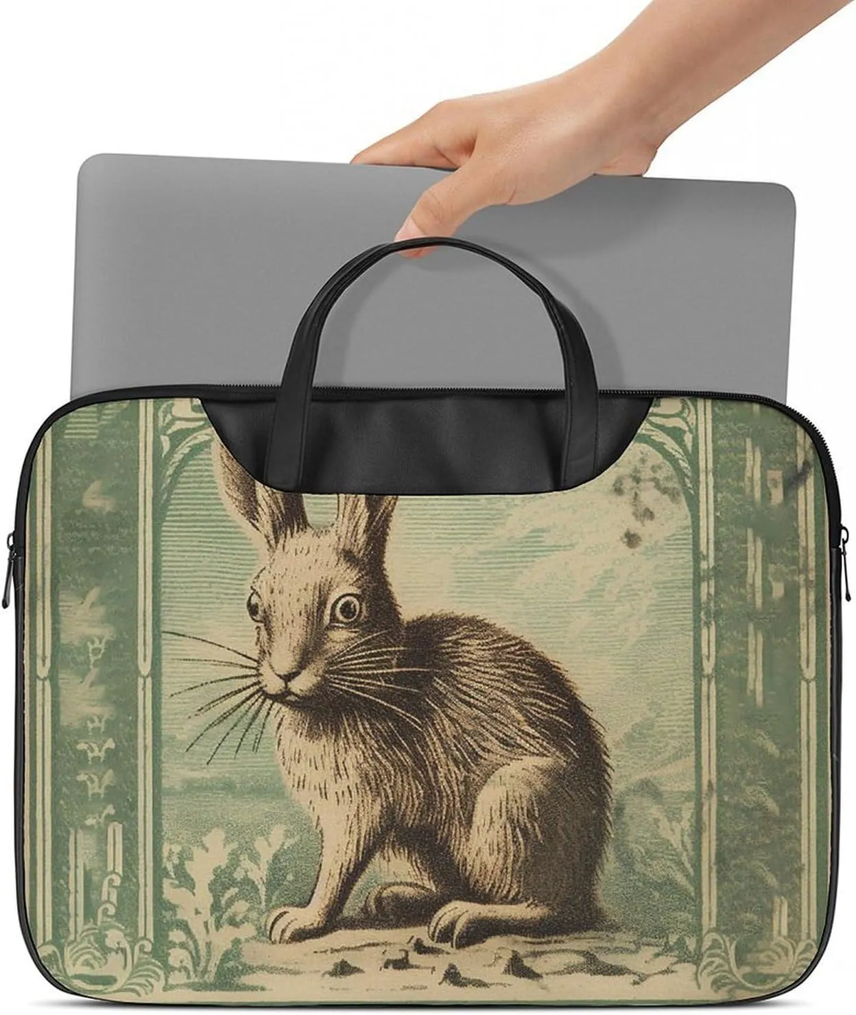 Laptop Bag Premium Laptop Case Briefcase Hand Painted Flower Computer Tote Bag Portable Messenger Bag for Men