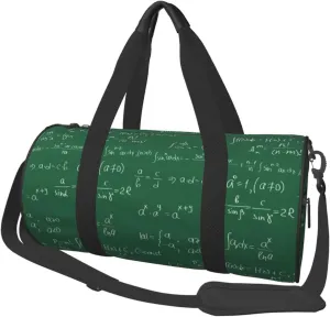 Large Duffle Bag for Travel - Formula Print Gym Bag for Women Men, Foldable Travel Bags for Women Men with Zippered Multiple Pockets