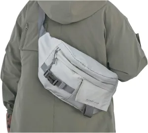 Large Fanny Pack for Women Men,Waterproof Waist Bag Pack with Adjustable Strap for Travel Sports Hiking Running,Military Plus Size Fanny Packs,White