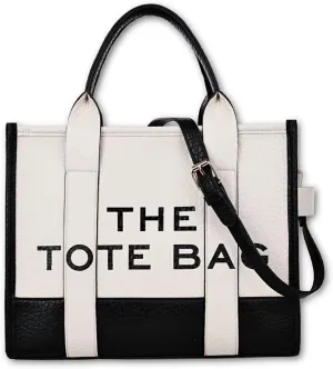 Large The Tote Bag for Women PU Leather Shoulder Crossbody Handheld Bag Zipper Purse Office School Travel Essentials