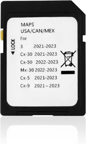 Latest Version Navigation SD Card Fits for 2021-2023 3 / CX5 / CX9 / CX30, 2022-2023 MX30 / CX50 Car GPS Navigation System for USA/CAN/MEX Maps TD2K-66-EZ1