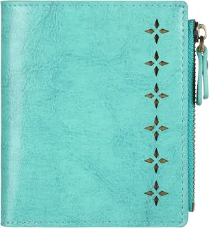 Lavemi Ultra Thin Small Compact Leather Womens Girls Wallets RFID Blocking Credit Card Holder for Women
