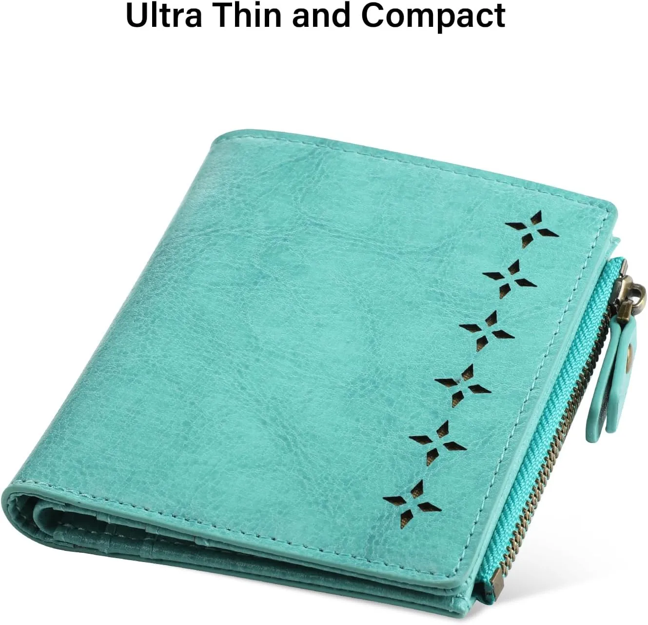 Lavemi Ultra Thin Small Compact Leather Womens Girls Wallets RFID Blocking Credit Card Holder for Women