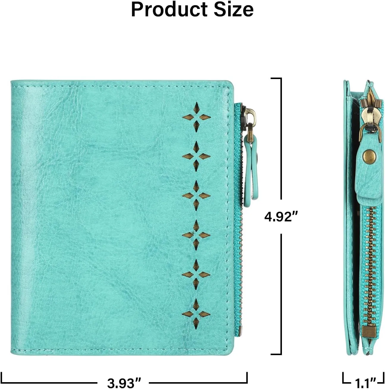 Lavemi Ultra Thin Small Compact Leather Womens Girls Wallets RFID Blocking Credit Card Holder for Women