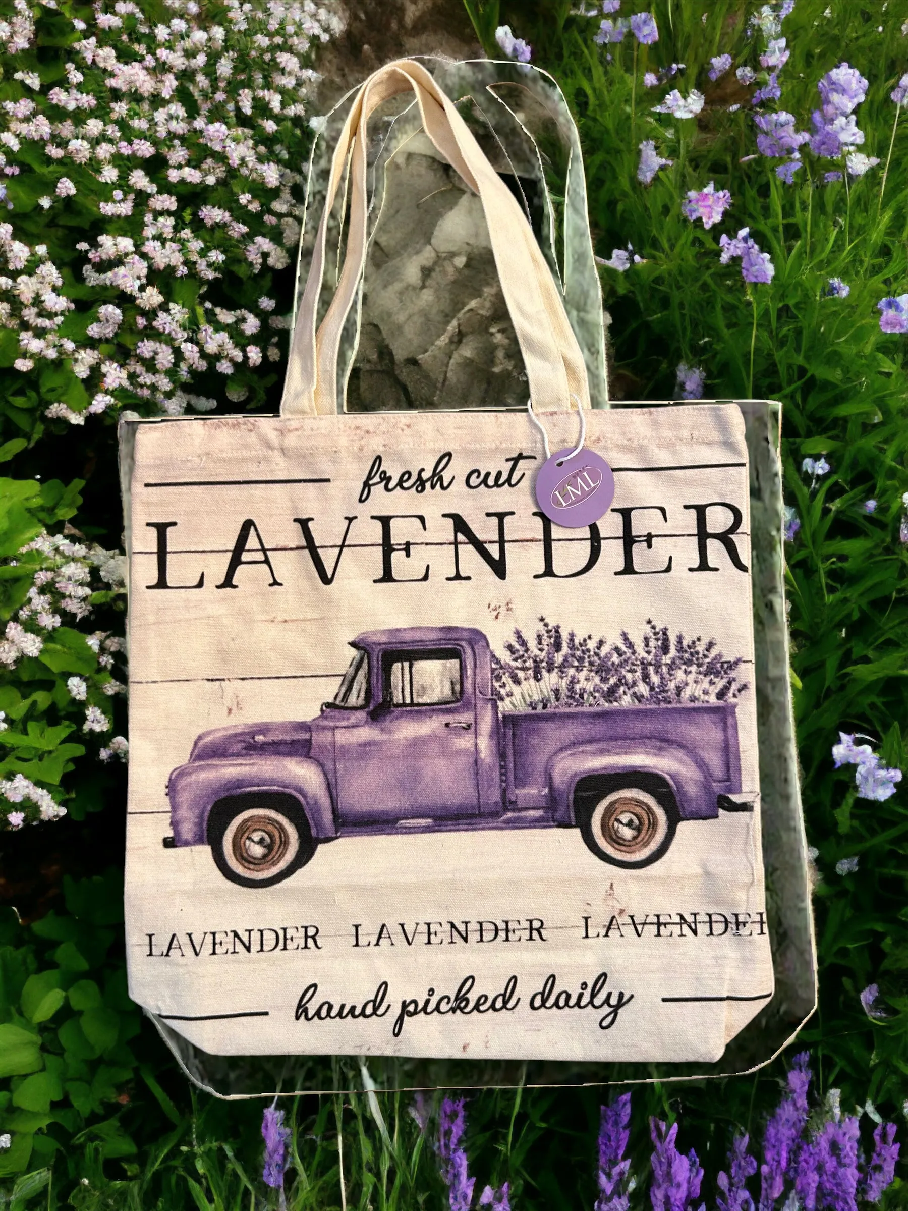 Lavender Canvas  Tote Bags