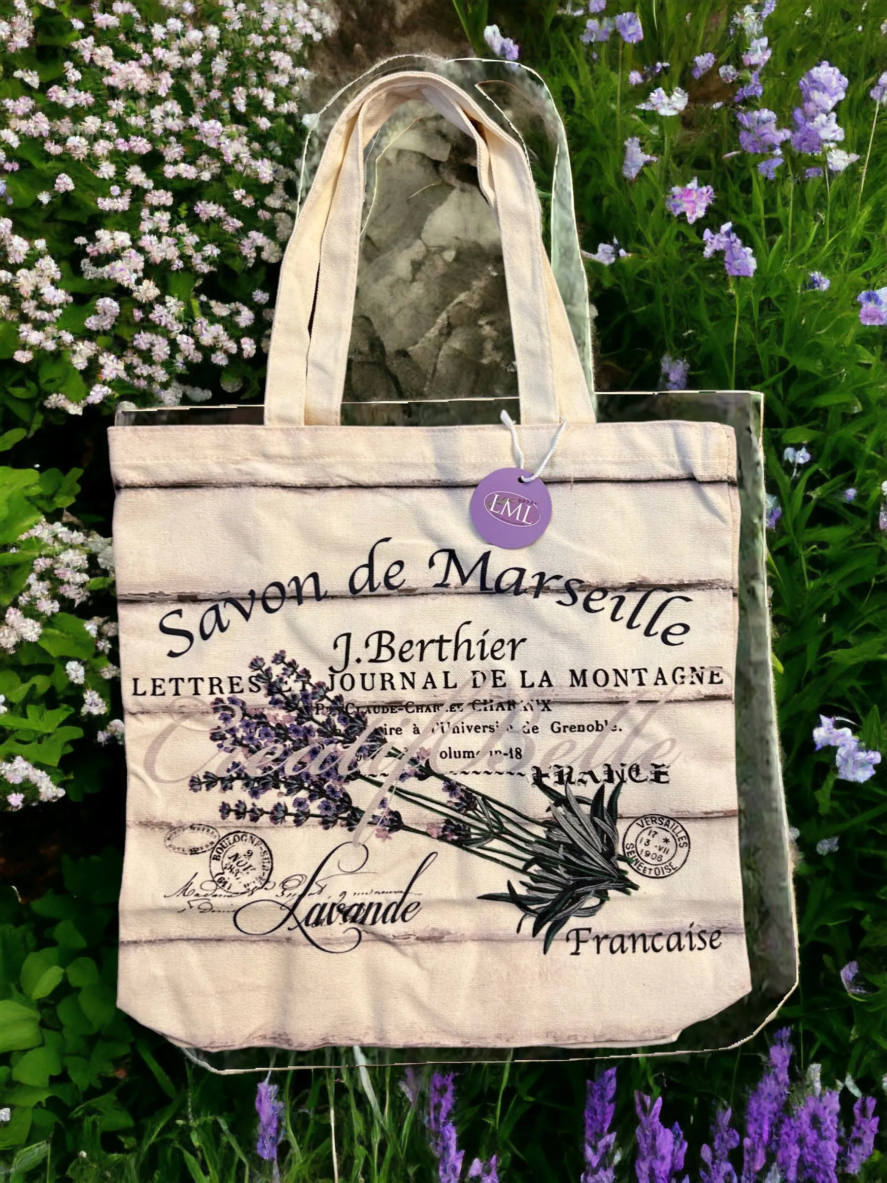 Lavender Canvas  Tote Bags