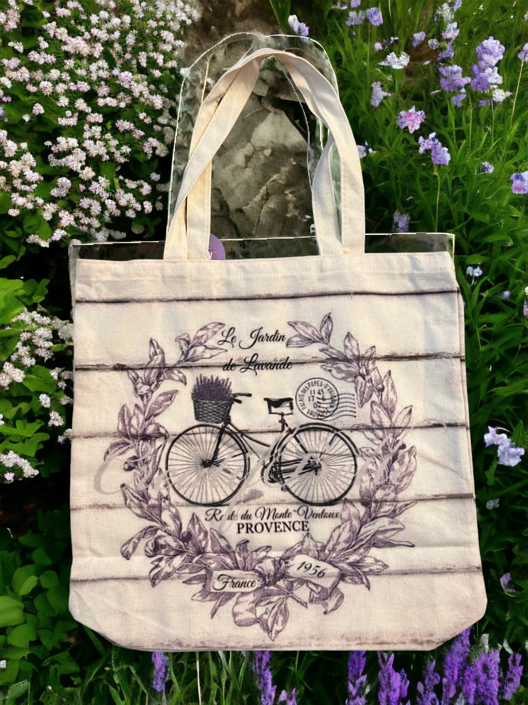Lavender Canvas  Tote Bags