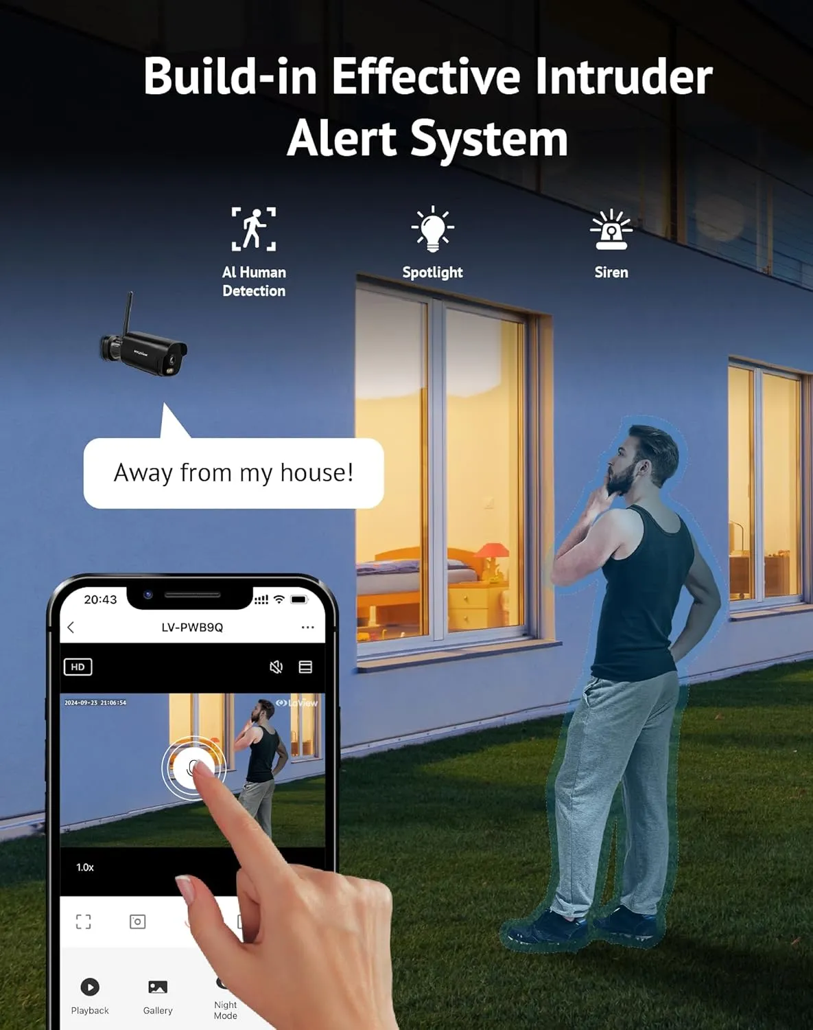 LaView Outdoor Security Cameras 3K 5MP HD,Cameras for Home Security with AI Human Detection,IP65 Waterproof,2-Way Talk,Clear Night Vision,2.4G WiFi,SD Card Slot&US Cloud Storage,Work with Alexa(2pcs)