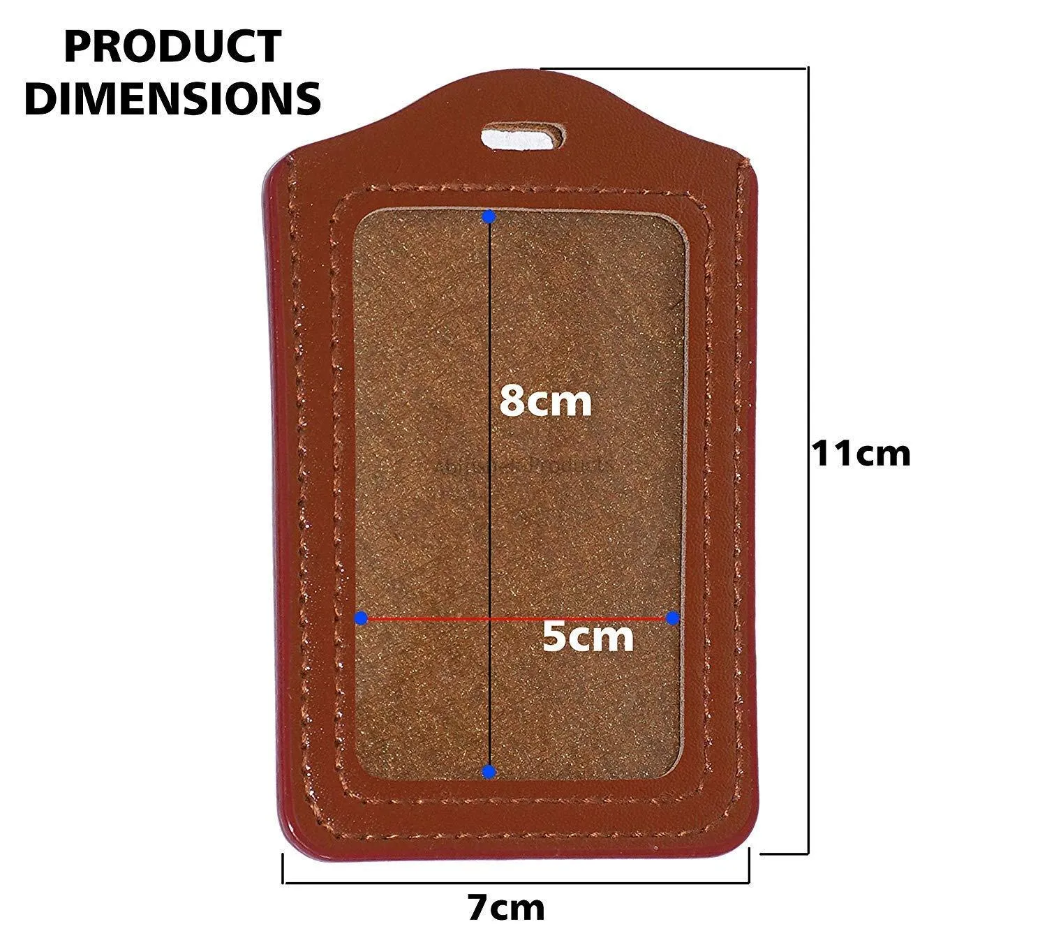 Leather Clear ID Window ID Badge Holder Vertical ID Card Holder