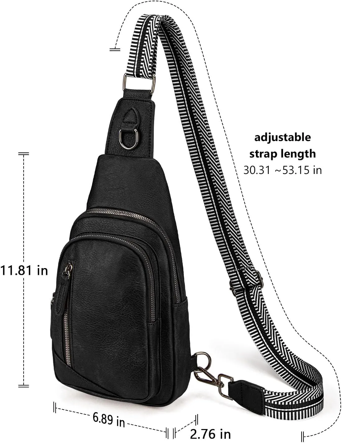 Leather Crossbody Bags Sling Bag for Women, Shoulder Backpack, Leather Sling Bag for Women Crossbody Purse Travel