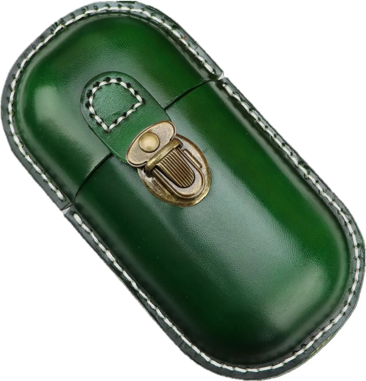 Leather Eyeglass Case Hard Shell Retro Men And Women Sunglasses Nearsighted Glasses Locking clasp Protection Box