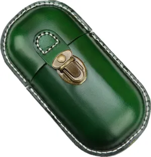 Leather Eyeglass Case Hard Shell Retro Men And Women Sunglasses Nearsighted Glasses Locking clasp Protection Box