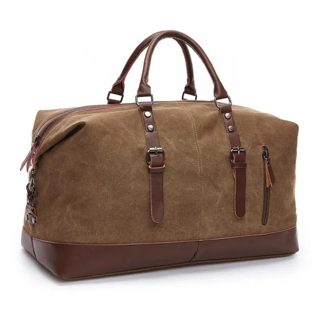 Leather Men Travel Bags Carry on Luggage