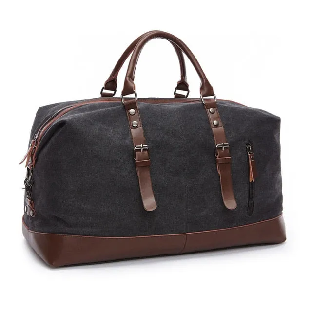 Leather Men Travel Bags Carry on Luggage