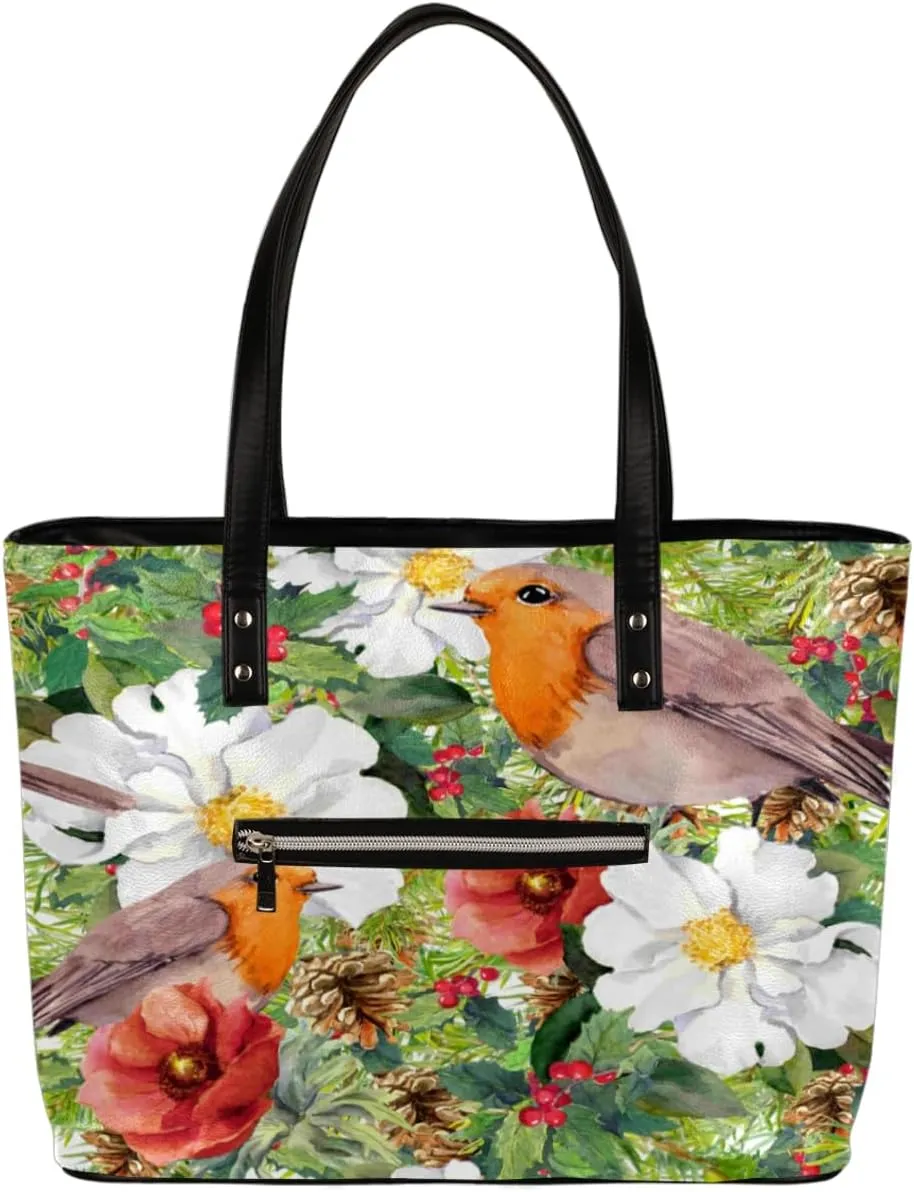 Leather Tote Bag for Women Fashion Shoulder Bag Purses and Handbags Large Capacity Satchel Bags for Work Travel