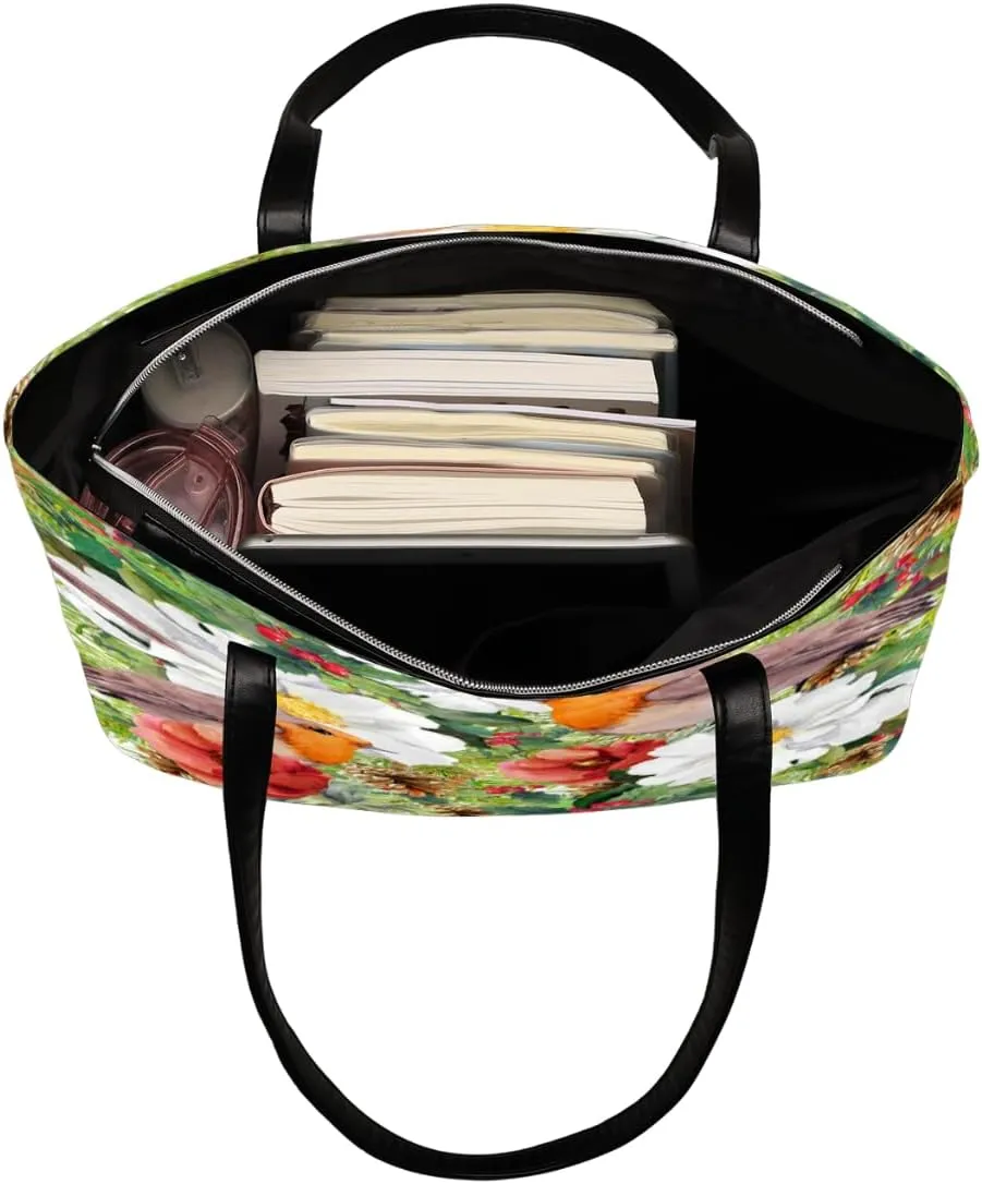 Leather Tote Bag for Women Fashion Shoulder Bag Purses and Handbags Large Capacity Satchel Bags for Work Travel