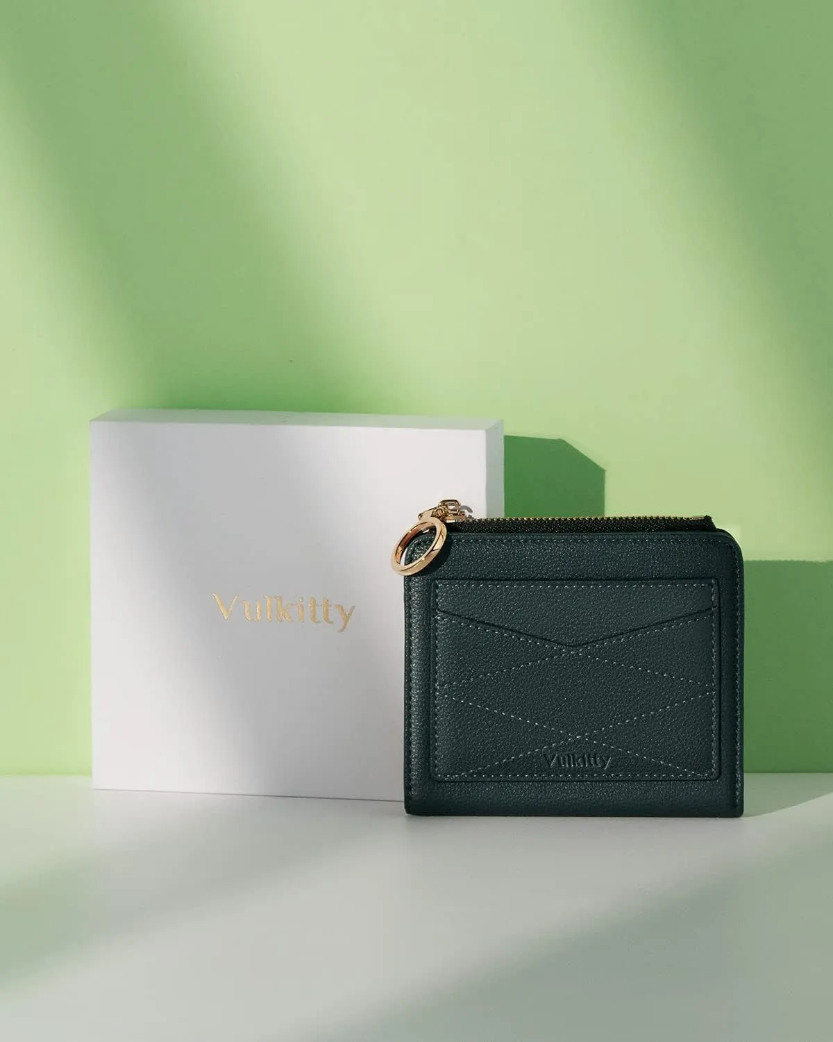 Leather Wallet for Woman RFID Blocking Bifold Small Compact Wallets Zipper Pocket Purse Large Capacity Card Hold Case with ID window