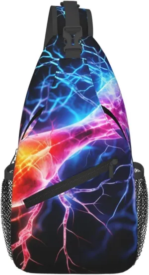 Left and Right Brain Advantage print Crossbody bag, stylish unisex outdoor bag, multi-functional fashion accessories