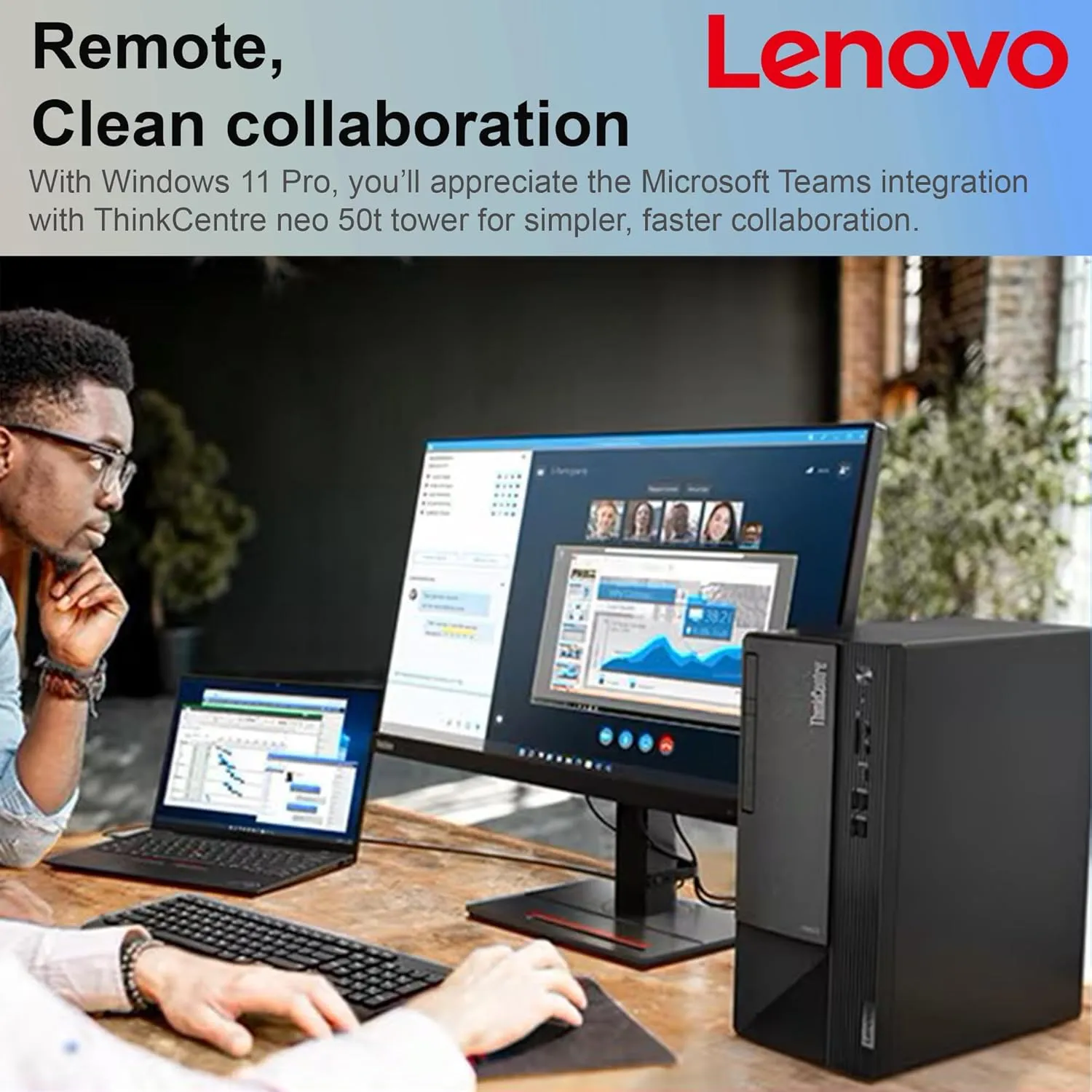 Lenovo ThinkCentre Business Desktop| Intel Core i7 Processor | 32GB RAM | 1TB SSD | Support Upto 3 Monitors | HDMI & USB-C | Ethernet | Wi-Fi | Bluetooth | Keyboard & Mouse| Windows 11 Pro