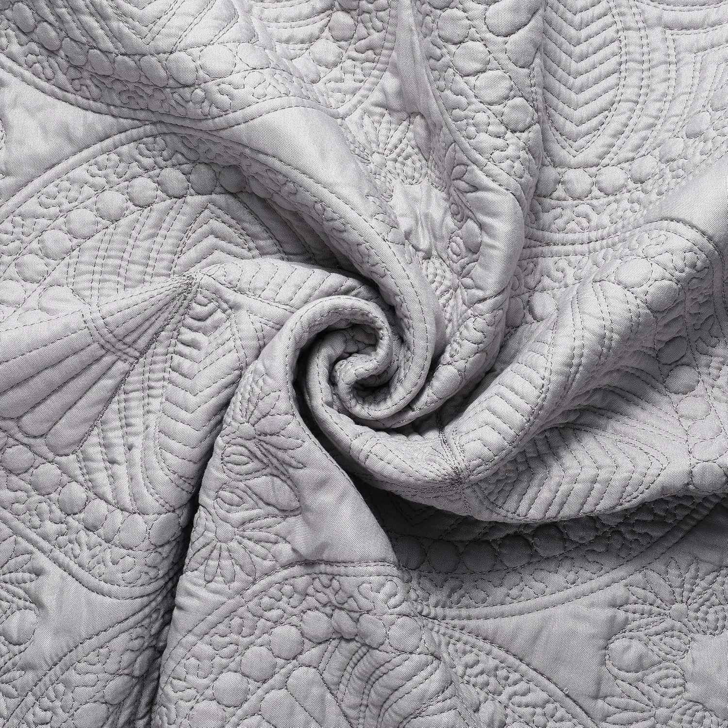 Lightweight Baby Quilt Neutral Durable, Personlized Baby Blankets Monogram Embossed, Four Seasons Cotton Quilted Blanket Toddler Quilt for Boys and Girls 36x46 Inches White (Gray)
