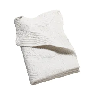 Lightweight Baby Quilt Neutral Durable, Personlized Baby Blankets Monogram Embossed, Four Seasons Cotton Quilted Blanket Toddler Quilt for Boys and Girls 36x46 Inches White