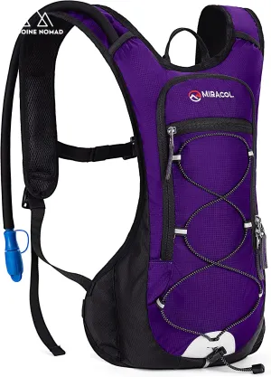 lightweight hydration pack with 2L bladder for outdoor activities