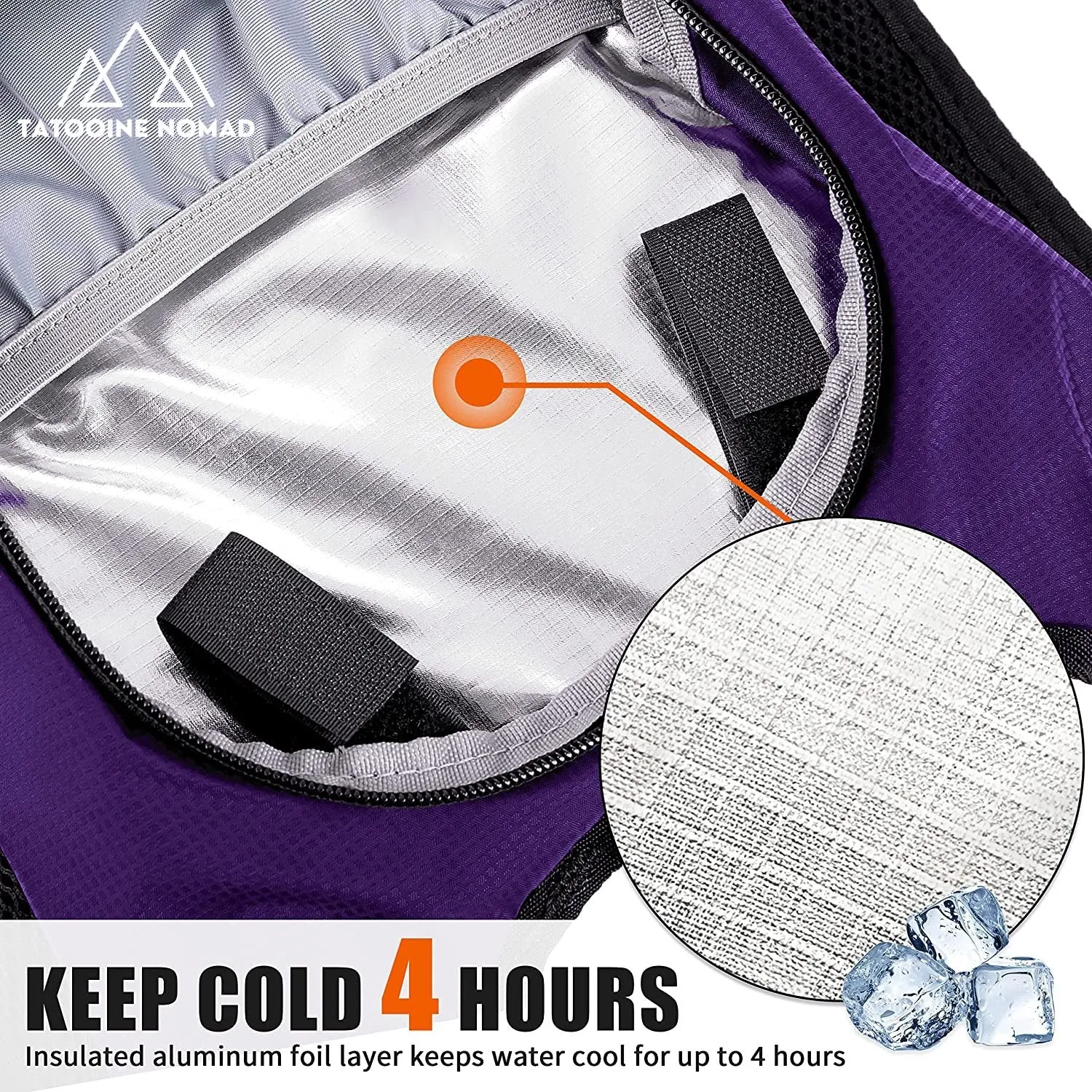 lightweight hydration pack with 2L bladder for outdoor activities