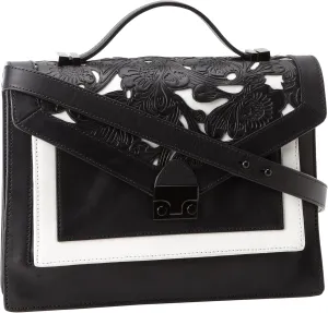 LOEFFLER RANDALL Rider Bag-tva, White/Black