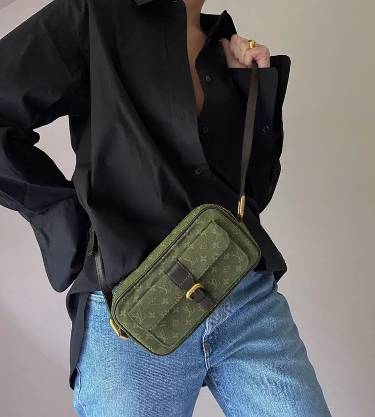 Louis Vuitton Green Monogram Lin Canvas Juliette MM Bag