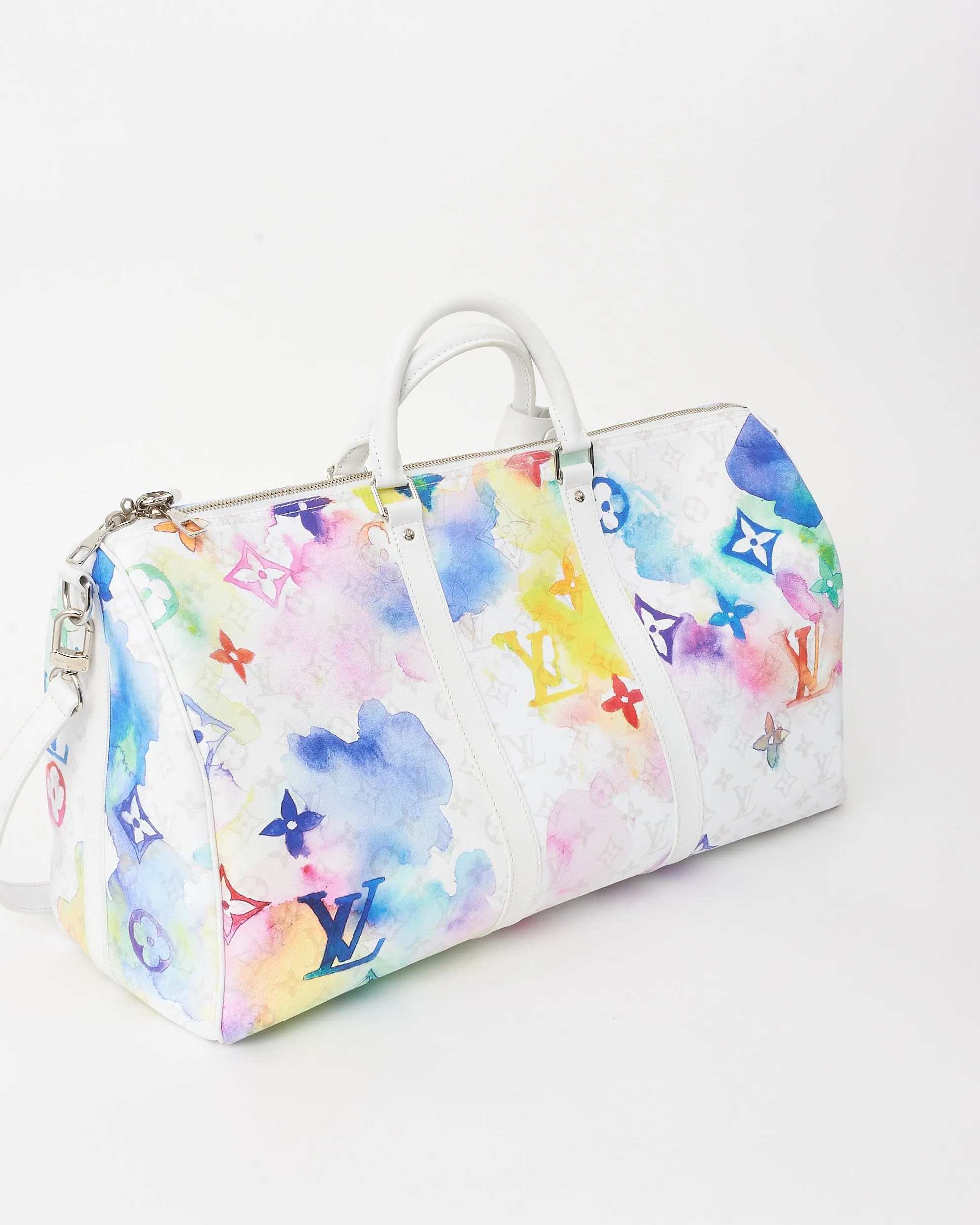 Louis Vuitton Monogram Watercolor Coated Canvas Keepall 50 Bandoulière