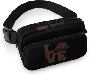 Love Giant Anteater Crossbody Fanny Pack Waterproof Waist Bag Unisex Belt Bag