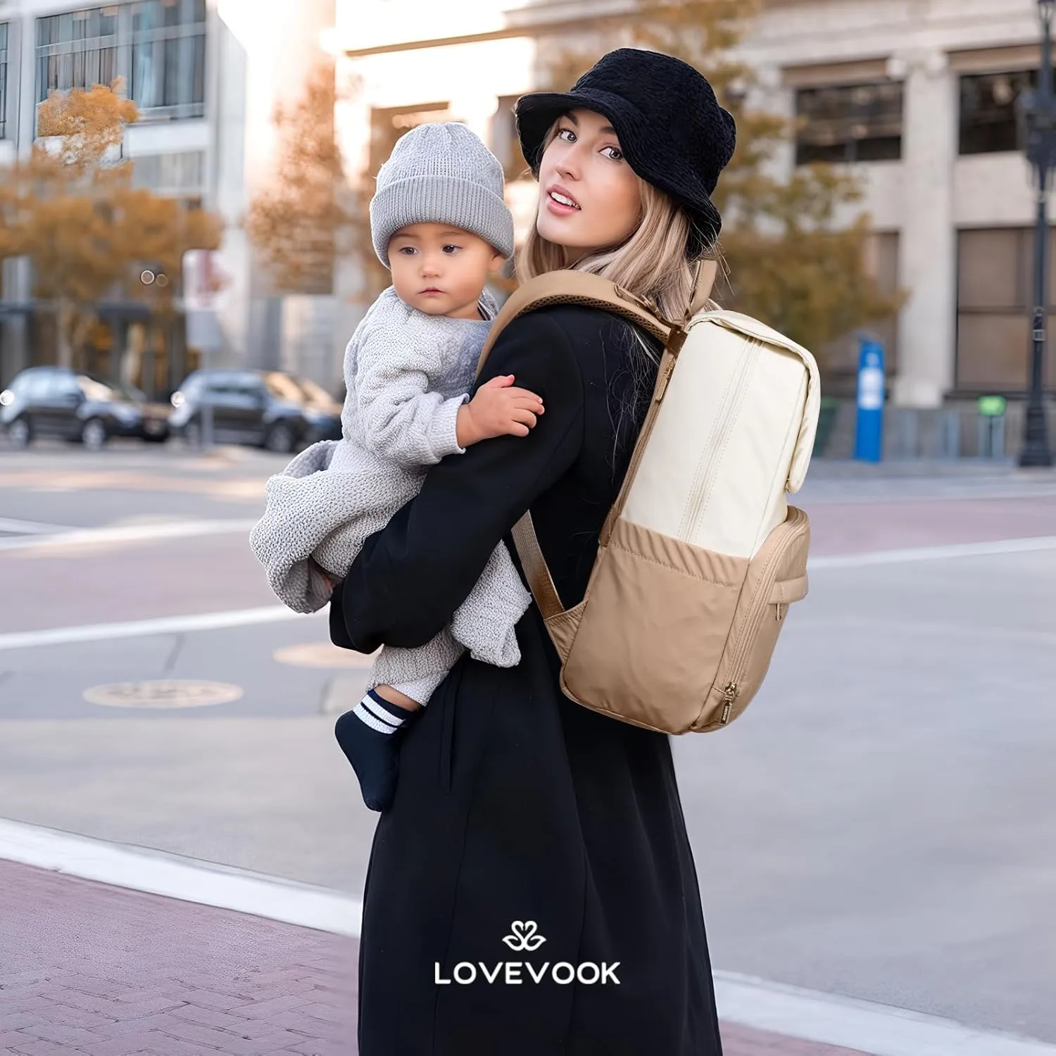 LOVEVOOK Diaper Bag Backpack, Baby Travel Bags for Boys & Girl, Toddler Diaper Bag with Changing Station & Pacifier Case, Pañaleras Para Bebe Niña & Niño - Newborn Essentials Must Haves Mom