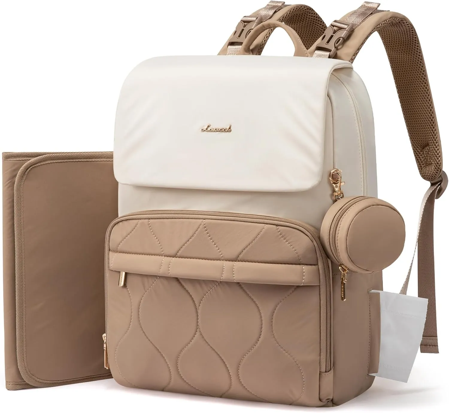 LOVEVOOK Diaper Bag Backpack, Baby Travel Bags for Boys & Girl, Toddler Diaper Bag with Changing Station & Pacifier Case, Pañaleras Para Bebe Niña & Niño - Newborn Essentials Must Haves Mom