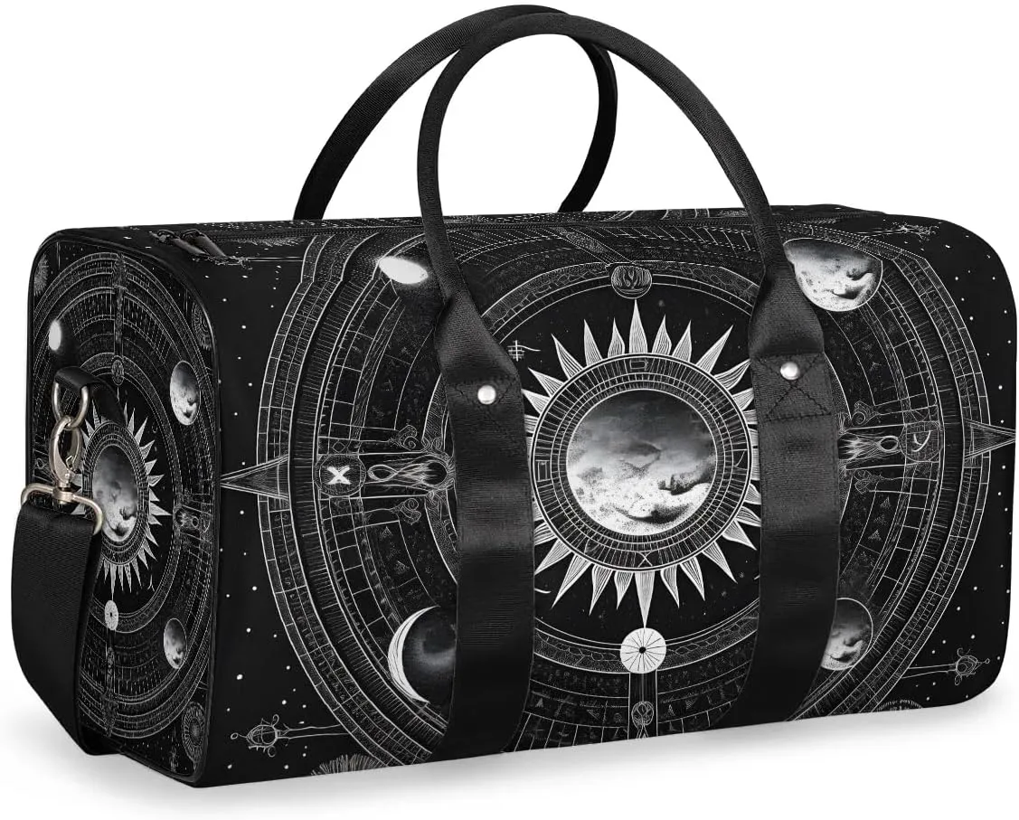 Magic Theme Travel Duffel Bag for Women Men Waterproof Foldable Overnight Weekender Bag Large Capacity Sports Gym Bag