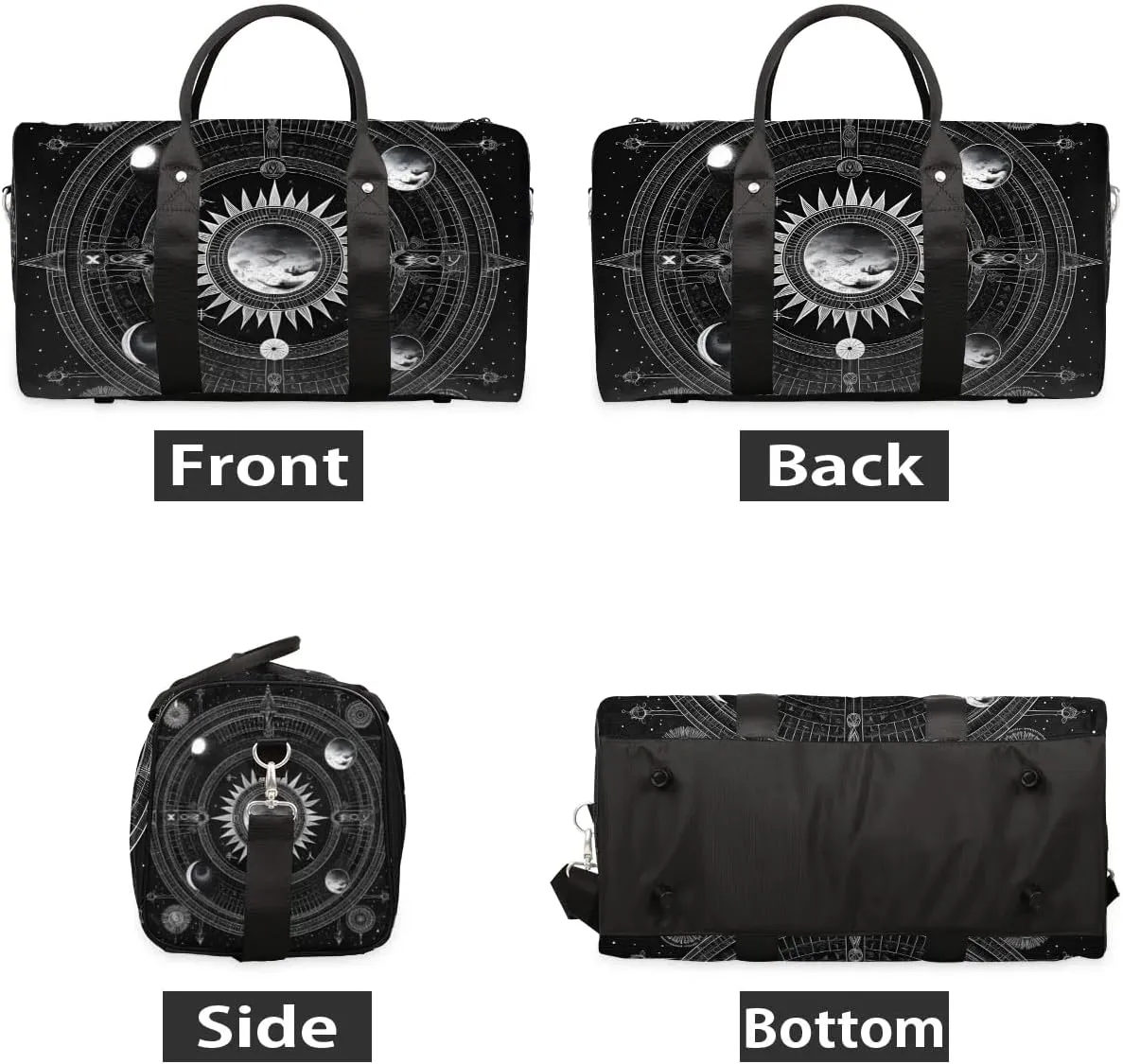 Magic Theme Travel Duffel Bag for Women Men Waterproof Foldable Overnight Weekender Bag Large Capacity Sports Gym Bag
