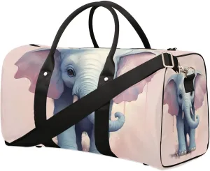 Magical Elephant Travel Duffel Bag for Women Men Waterproof Foldable Overnight Weekender Bag Large Capacity Sports Gym Bag